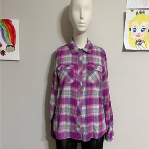 Marmot Purple Plaid Women's Top